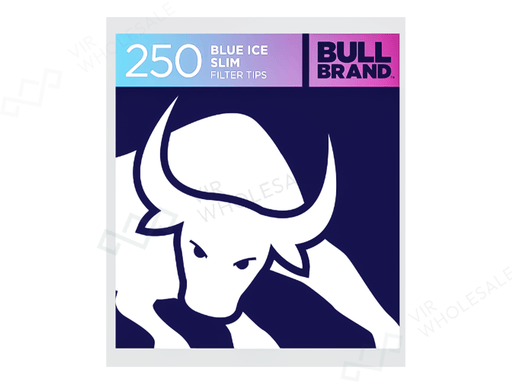 Bull Brand Blue Ice Slim Filter Tips – 250’s x 20 Bags - VIR Wholesale
