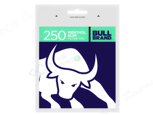 Bull Brand Menthol Slim Filter Tips Bags 250's x 20 bags - VIR Wholesale