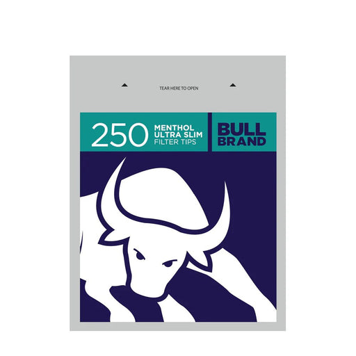 Bull Brand Menthol Ultra Slim Filter Tips Bags 250's x 20 bags - VIR Wholesale