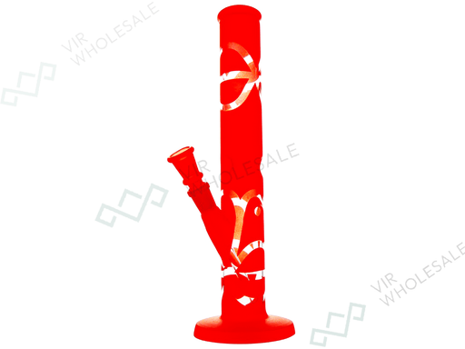 Bullet Orange Bong with Ice – 30 cm, 18.8 mm Joint, Ø 40 mm - VIR Wholesale