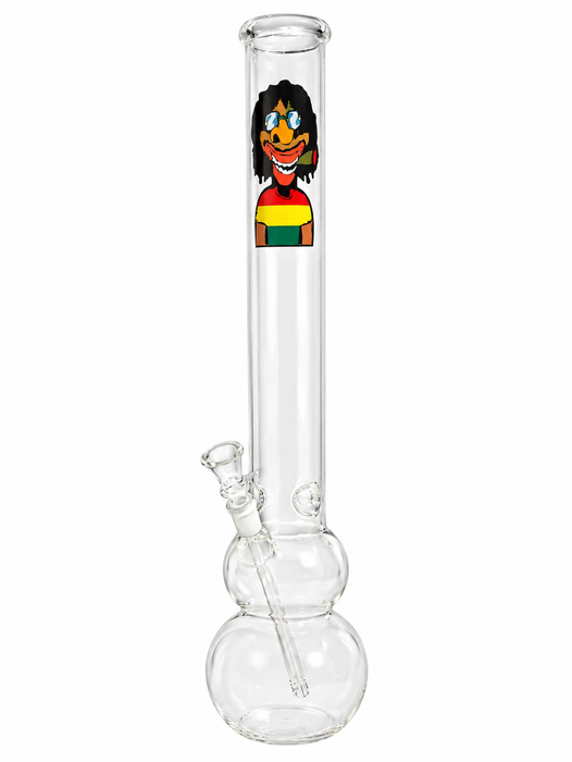 Clear Bong - Designs May Vary - 18" (45.7cm) - Rasta Design