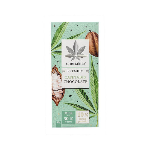 Cannaline Premium Canna Milk Chocolate 30% Cocoa 10% Hemp Protein– 80g - VIR Wholesale