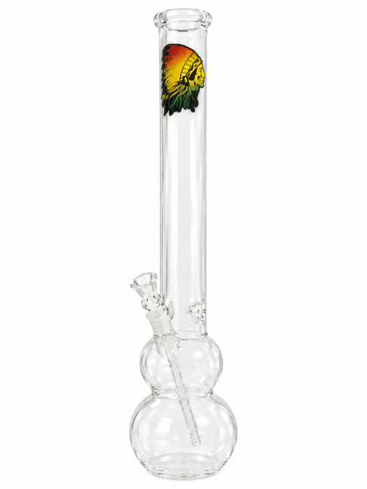 Clear Bong - Designs May Vary - 18" (45.7cm) - Rasta Design - VIR Wholesale