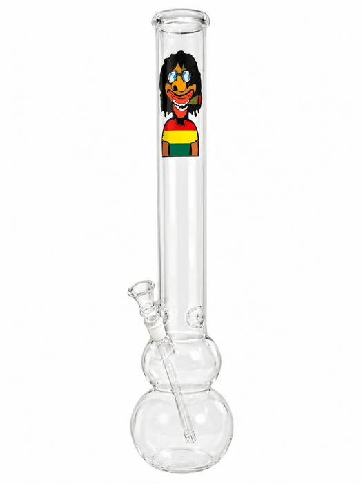 Clear Bong - Designs May Vary - 18" (45.7cm) - Rasta Design - VIR Wholesale