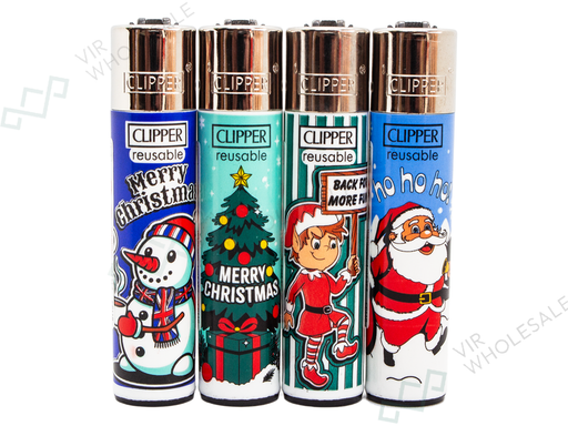 Clipper Classic Lighters CHRISTMAS (8) 1 X 48 lighters - VIR Wholesale