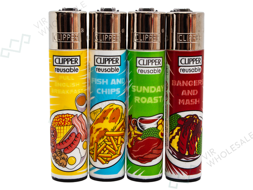 Clipper Classic Lighters ENGLISH CUISINE 1 X 48 lighters - VIR Wholesale