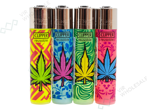 Clipper Classic Lighters FRONT WEED 1 X 48 lighters - VIR Wholesale