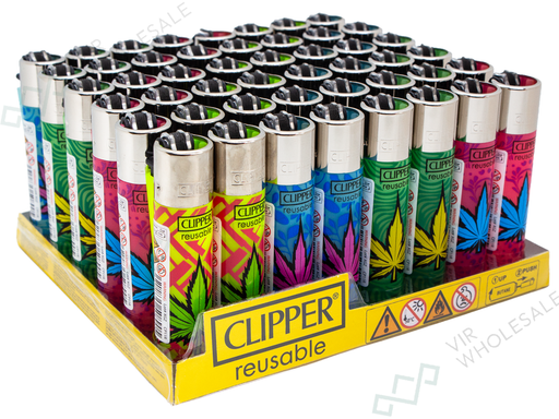 Clipper Classic Lighters FRONT WEED 1 X 48 lighters - VIR Wholesale