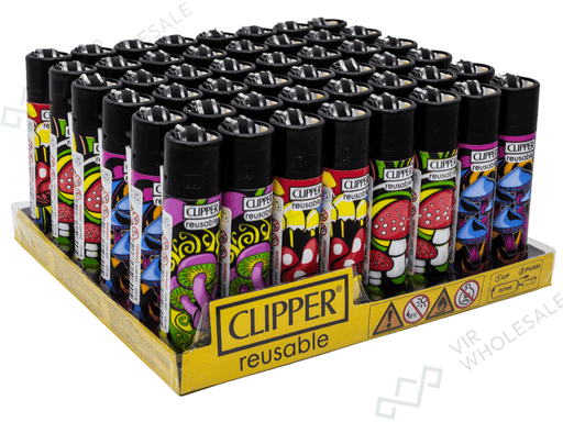 Clipper Classic Lighters MUSHROOMS 1 X 48 lighters - VIR Wholesale