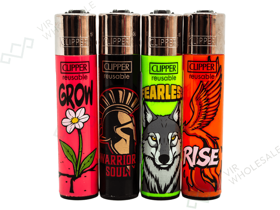 Clipper Classic Lighters SKIN ART (4) 1 X 48 lighters - VIR Wholesale