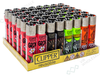 Clipper Classic Lighters SKIN ART (4) 1 X 48 lighters - VIR Wholesale