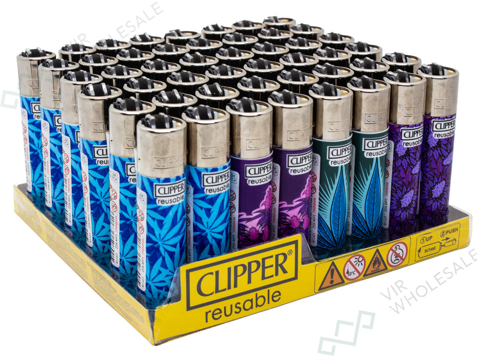 Clipper Classic Lighters UV LEAVES 1 X 48 lighters - VIR Wholesale