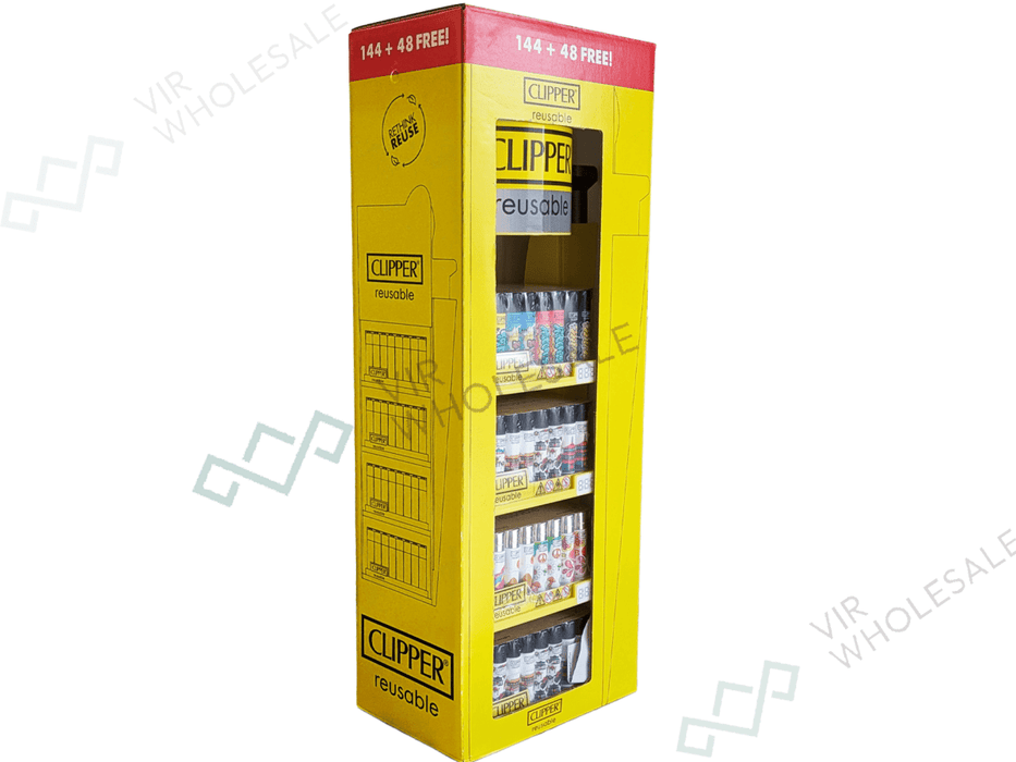 CLIPPER Counter Stand – 4 Tier Carousel Display (144 + 48 Free) – Assorted Designs - VIR Wholesale