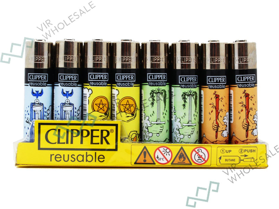 CLIPPER Lighters Printed 48's Various Designs - Ace Of Fortune - VIR Wholesale