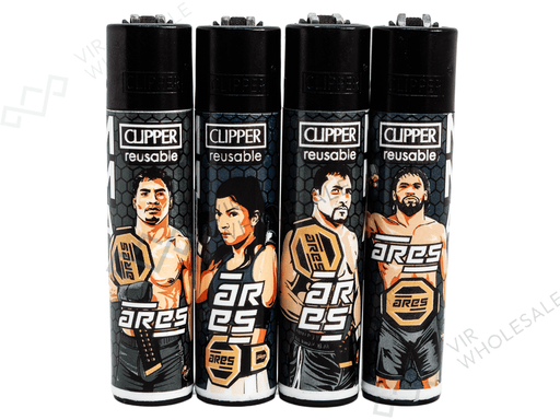 CLIPPER Lighters Printed 48’s Various Designs – Ares 6 MMA - VIR Wholesale