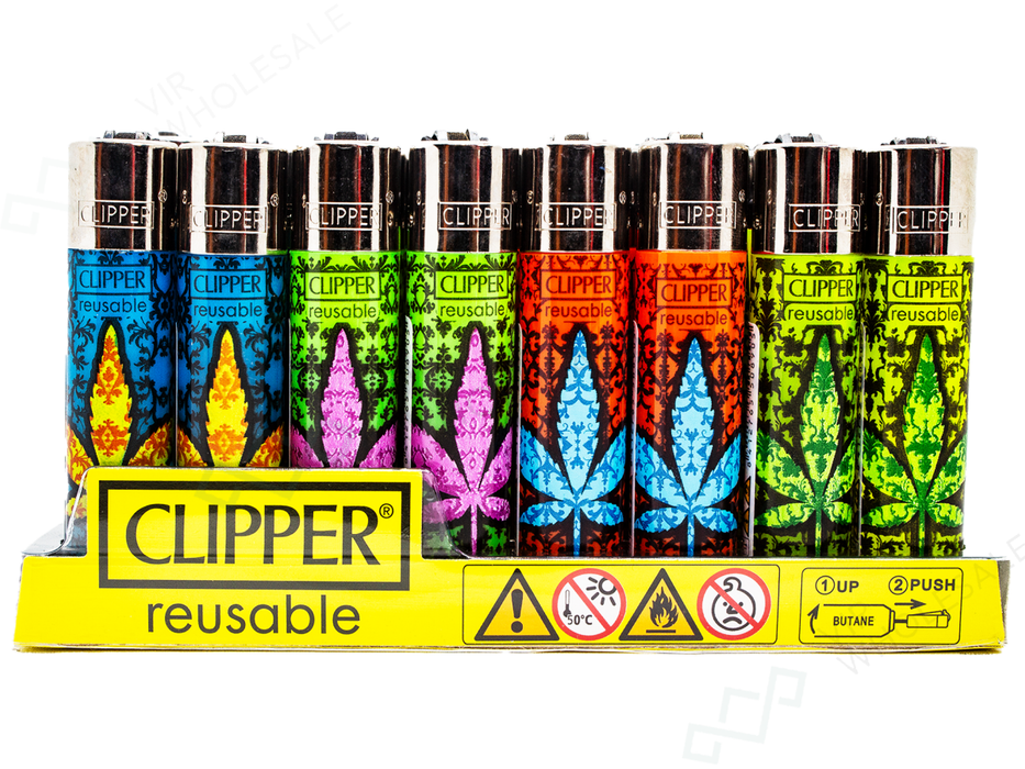 CLIPPER Lighters Printed 48's Various Designs – Baroque Grass - VIR Wholesale