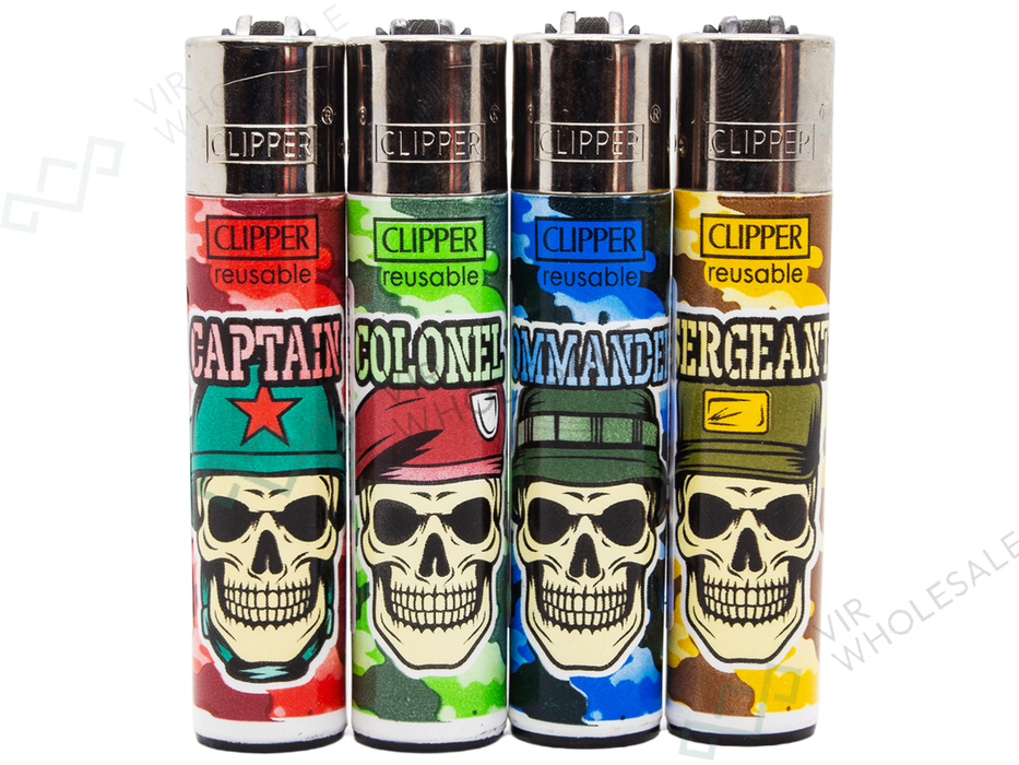 CLIPPER Lighters Printed 48’s Various Designs – Battle Field - VIR Wholesale