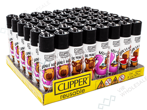 CLIPPER Lighters Printed 48's Various Designs – Be Capy 2 (Capybrera) - VIR Wholesale