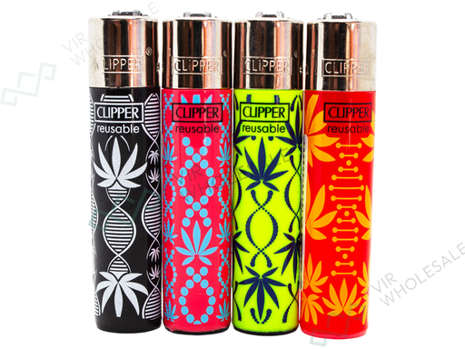 CLIPPER Lighters Printed 48's Various Designs – DNA Grass - VIR Wholesale