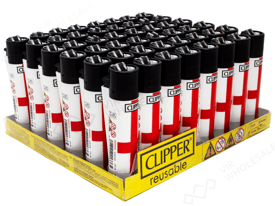 CLIPPER Lighters Printed 48's Various Designs – England Flag - VIR Wholesale