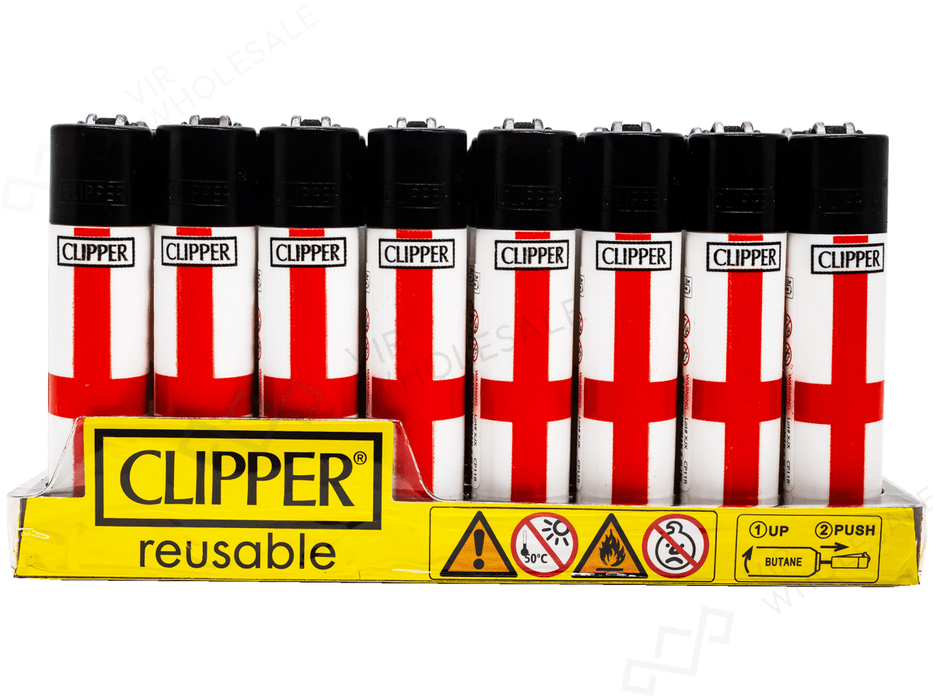 CLIPPER Lighters Printed 48's Various Designs – England Flag - VIR Wholesale