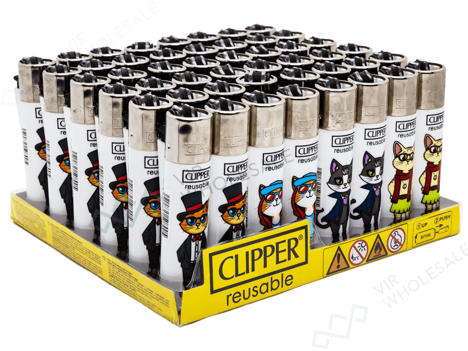 CLIPPER Lighters Printed 48’s Various Designs – Feline Fashion - VIR Wholesale