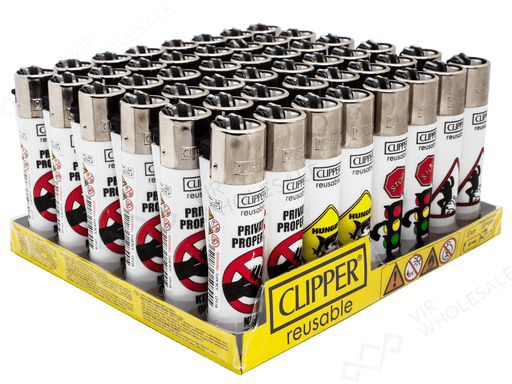 CLIPPER Lighters Printed 48's Various Designs – Forbidden Symbol - VIR Wholesale