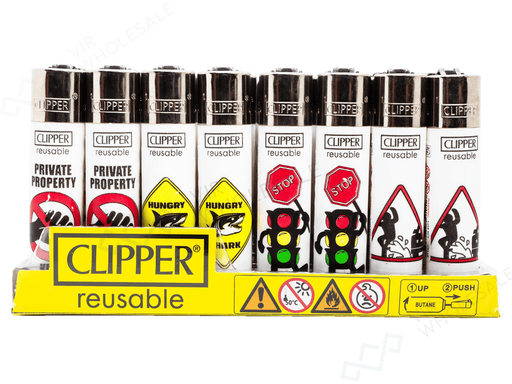 CLIPPER Lighters Printed 48's Various Designs – Forbidden Symbol - VIR Wholesale