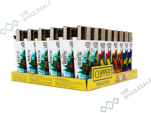 CLIPPER Lighters Printed 48's Various Designs - Fruit Strains - VIR Wholesale