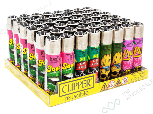 CLIPPER Lighters Printed 48’s Various Designs – G Vibes - VIR Wholesale