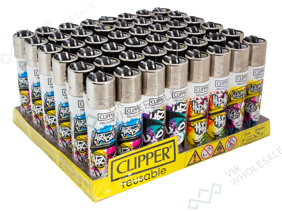 CLIPPER Lighters Printed 48’s Various Designs – Graffiti Soul - VIR Wholesale