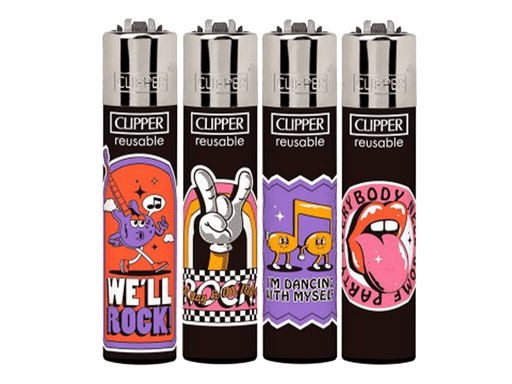 CLIPPER Lighters Printed 48’s Various Designs – Groovy World 3 - VIR Wholesale