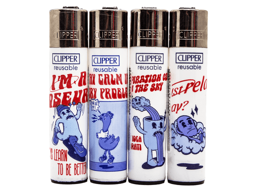CLIPPER Lighters Printed 48’s Various Designs – Groovy World 4 - VIR Wholesale