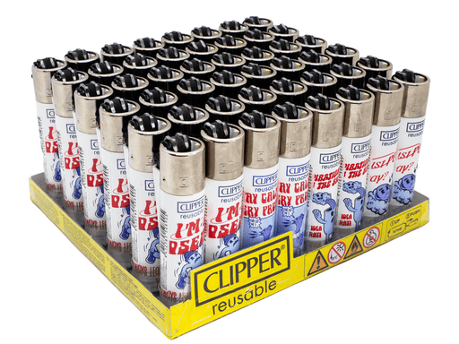 CLIPPER Lighters Printed 48’s Various Designs – Groovy World 4 - VIR Wholesale