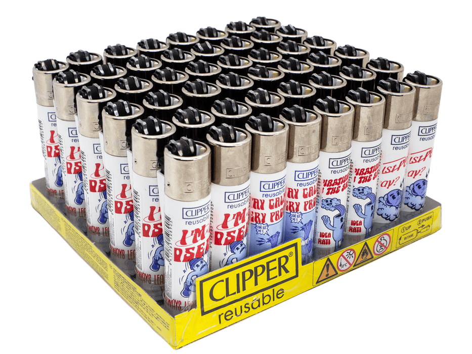 CLIPPER Lighters Printed 48’s Various Designs – Groovy World 4 - VIR Wholesale