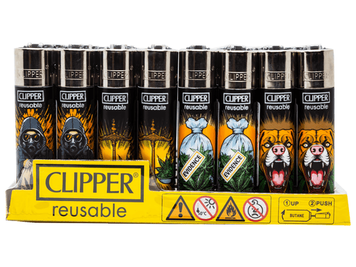 CLIPPER Lighters Printed 48’s Various Designs – High Till Die - VIR Wholesale