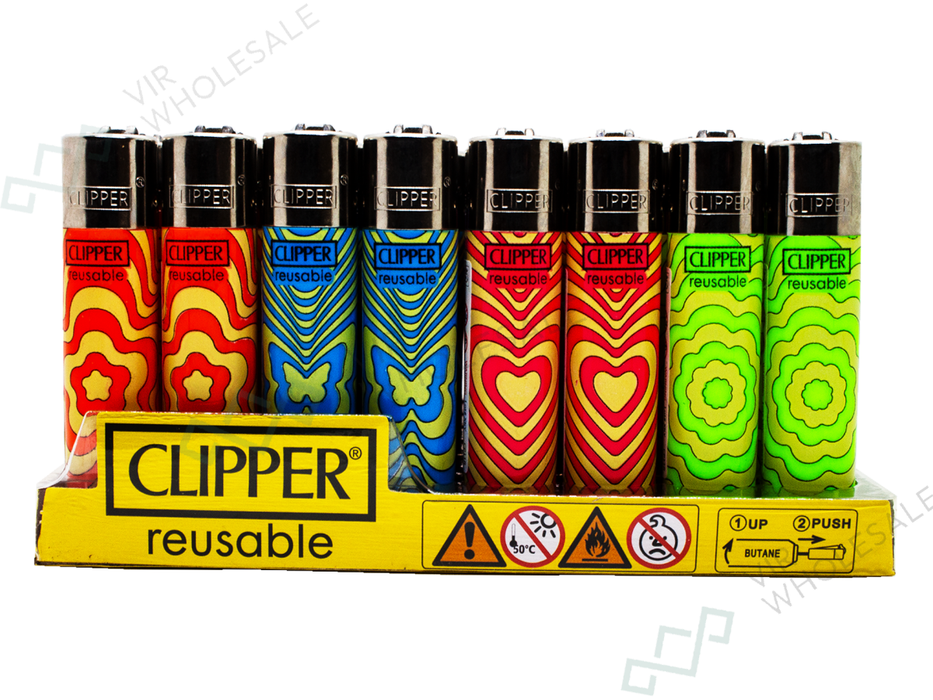 CLIPPER Lighters Printed 48’s Various Designs - Hippily - VIR Wholesale