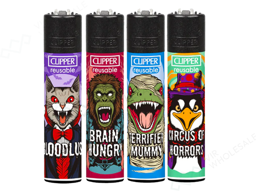 CLIPPER Lighters Printed 48’s Various Designs – Hollywood Animals - VIR Wholesale
