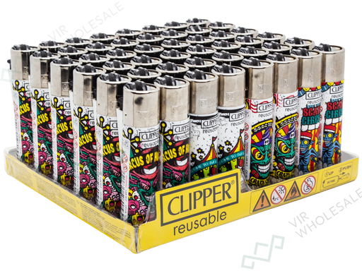 CLIPPER Lighters Printed 48’s Various Designs – Horror Days - VIR Wholesale