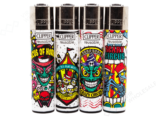 CLIPPER Lighters Printed 48’s Various Designs – Horror Days - VIR Wholesale
