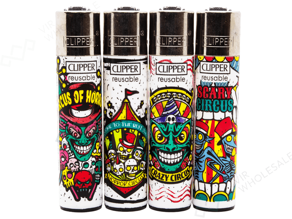 CLIPPER Lighters Printed 48’s Various Designs – Horror Days - VIR Wholesale