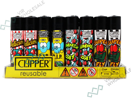 CLIPPER Lighters Printed 48's Various Designs - Insects - VIR Wholesale