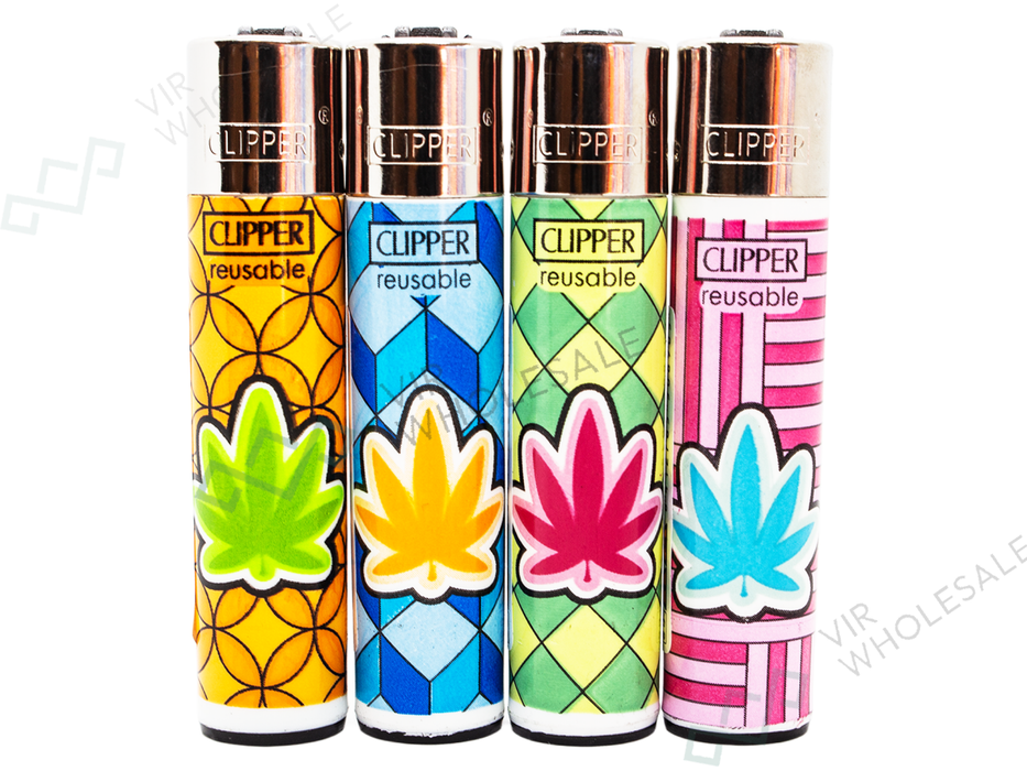 CLIPPER Lighters Printed 48's Various Designs – Leaf Tile - VIR Wholesale