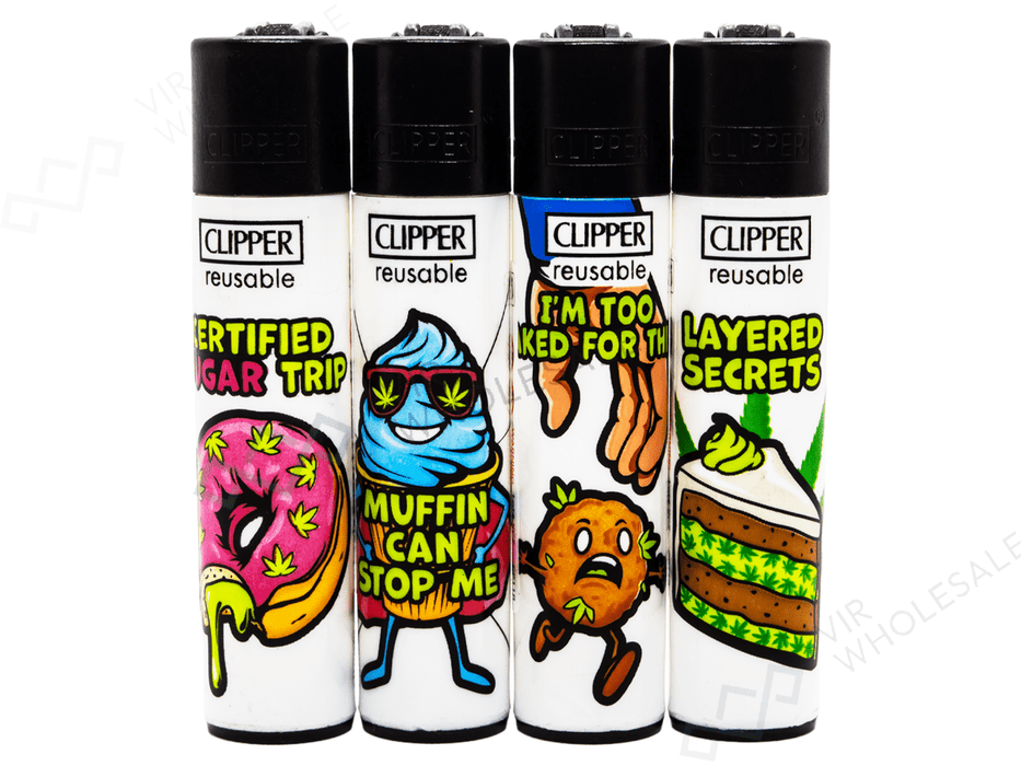 CLIPPER Lighters Printed 48’s Various Designs – Leafy Sugar - VIR Wholesale