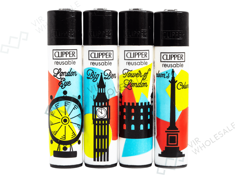 CLIPPER Lighters Printed 48’s Various Designs – London 52 - VIR Wholesale