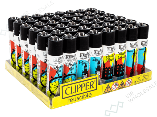 CLIPPER Lighters Printed 48’s Various Designs – London 52 - VIR Wholesale