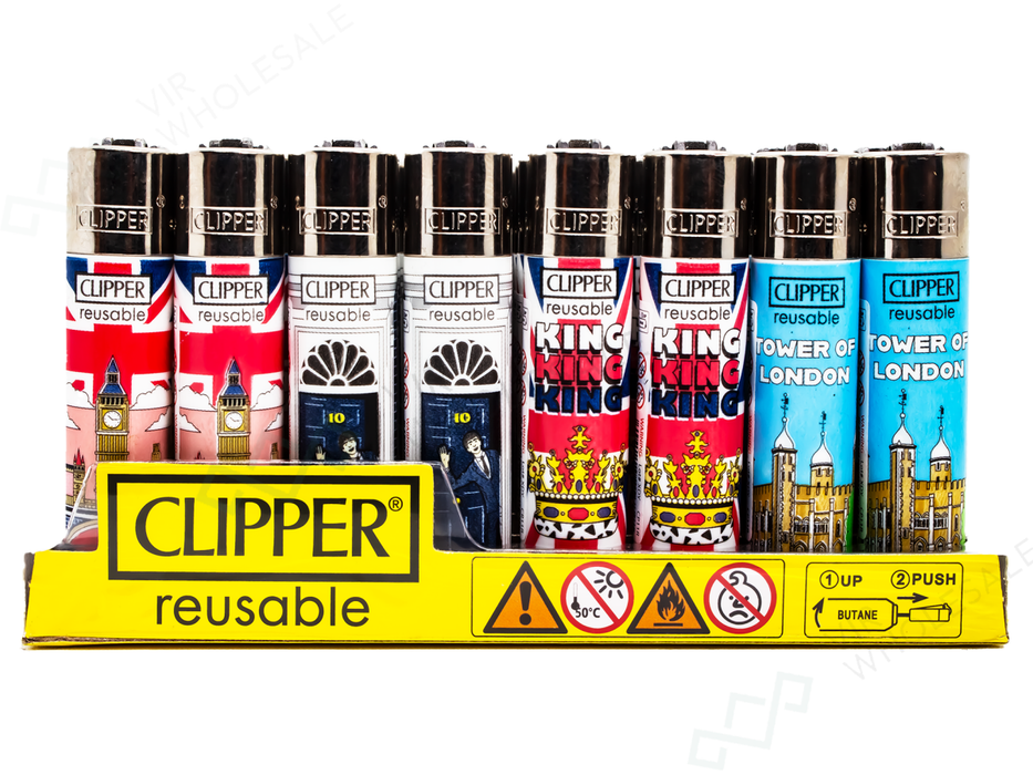 CLIPPER Lighters Printed 48's Various Designs – London - VIR Wholesale