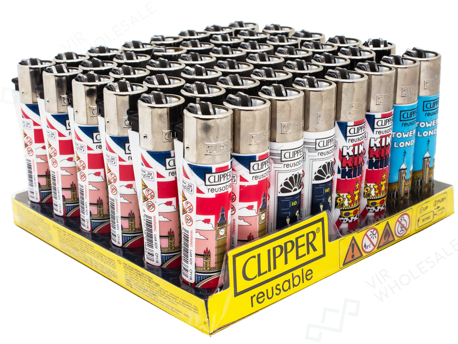 CLIPPER Lighters Printed 48's Various Designs – London - VIR Wholesale