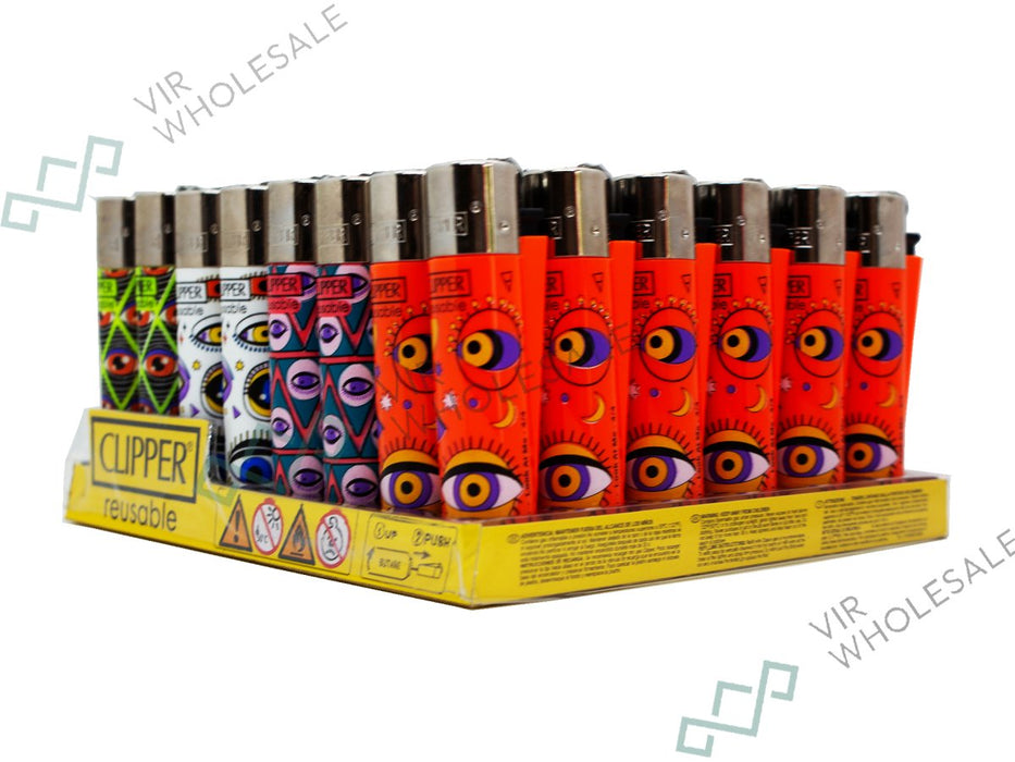 CLIPPER Lighters Printed 48's Various Designs - Look At Me - VIR Wholesale