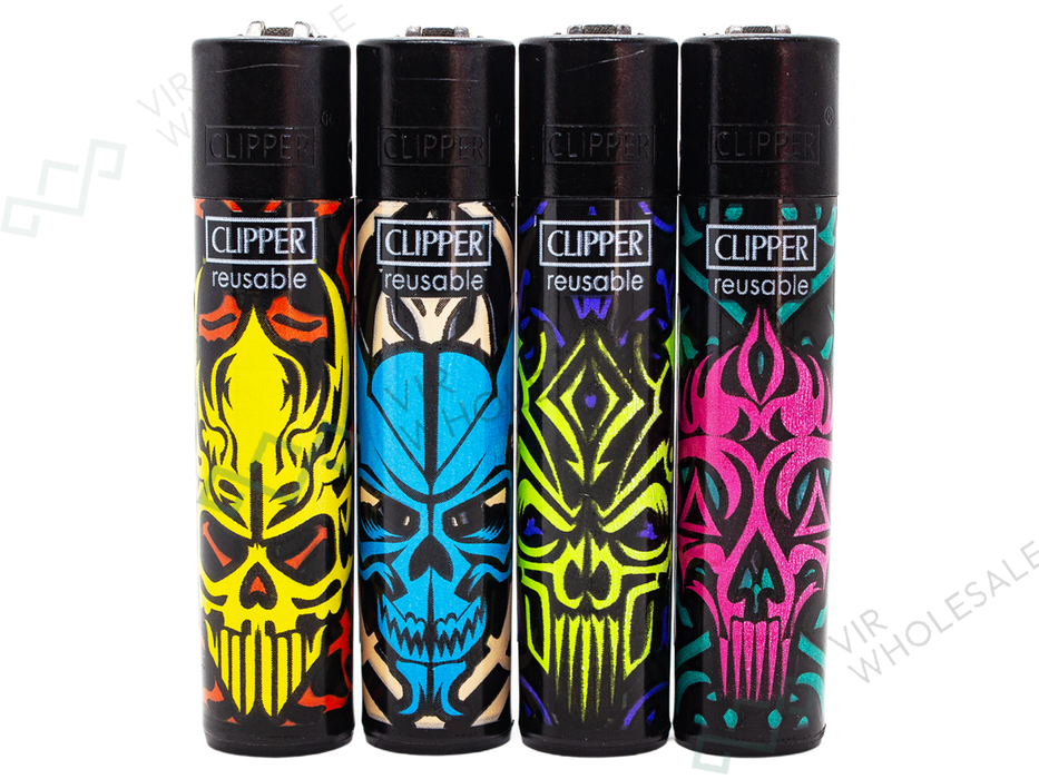 CLIPPER Lighters Printed 48's Various Designs – Made In Skulls - VIR Wholesale
